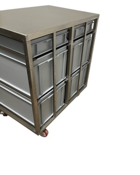 RVS grondstoffenbank 915x625x980mm - Afbeelding 3