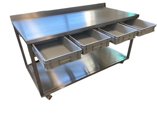 RVS werkbank 1800x620x1000mm