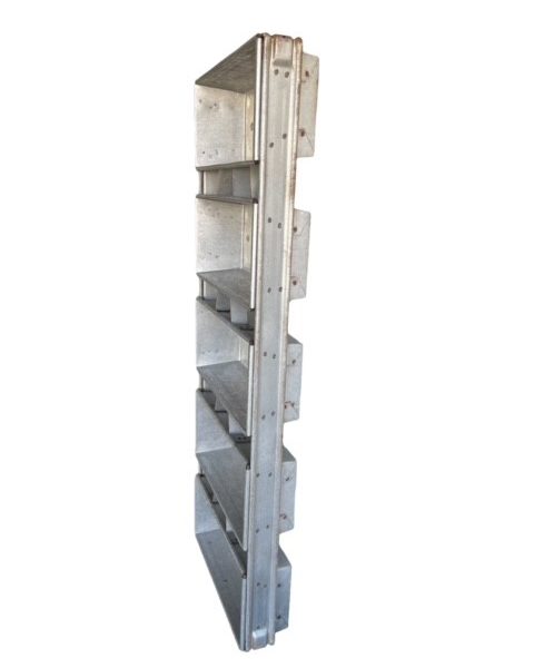 Alusteel broodkoppel van 5  buslengte inwendig 280mm - Afbeelding 2