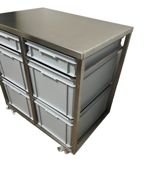 RVS grondstoffenbank 915x625x980mm - Afbeelding 2