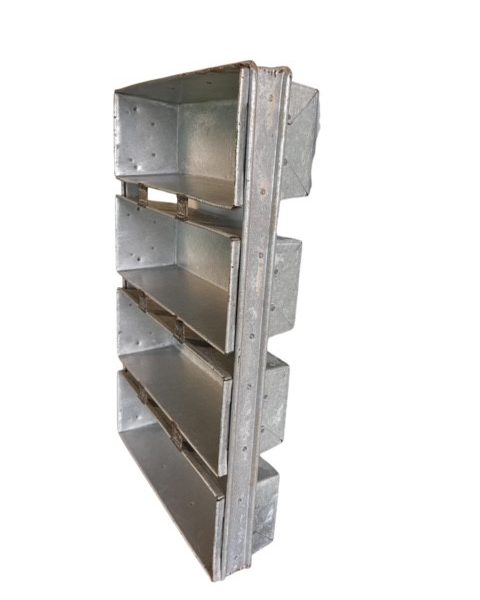 Alusteel broodkoppel van 4   buslengte inwendig 320mm - Afbeelding 2