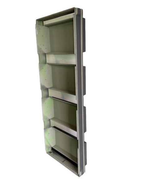 Alusteel vloerbroodkoppel van 4  buslengte inwendig 280mm - Afbeelding 2