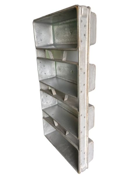 Alusteel broodkoppel van 4   buslengte inwendig 295mm - Afbeelding 2