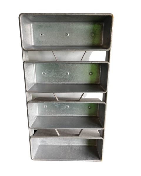Alusteel broodkoppel van 4   buslengte inwendig 295mm