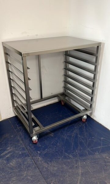 RVS tafeltje met blad van 880x630mm - Afbeelding 3