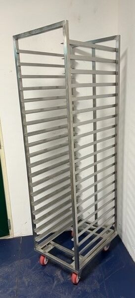 RVS platenwagen 600x400mm (nieuw) - Afbeelding 2