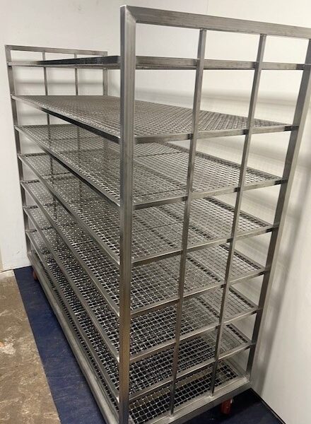 RVS dubbele brood afkoelwagen (nieuw) - Afbeelding 3