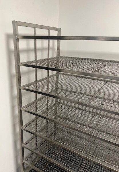 RVS dubbele brood afkoelwagen (nieuw) - Afbeelding 2