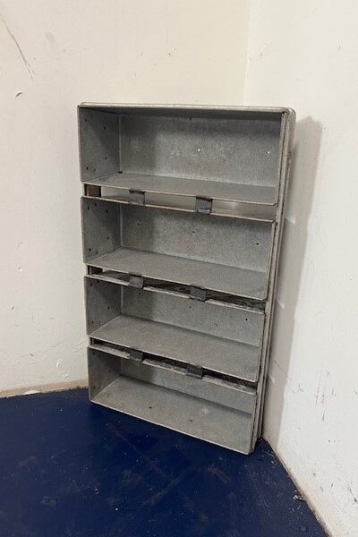 Alusteel broodkoppel van 4  buslengte inwendig 295mm
