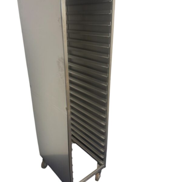 RVS platenwagen 20 etages 600x400mm/ 3 wanden dicht)