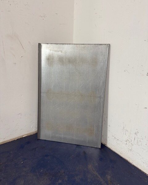Alusteel bakplaat 600x400mm met 2 randen