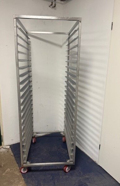 RVS platenwagen 800x600mm  20 etages