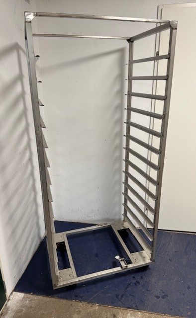 RVS ovenwagen voor Olieoven Hebaco AeroStatic